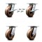 Service Caster 6 Inch High Temp Phenolic Caster Set with Roller Bearing 4 Swivel Lock 2 Brake SCC-35S620-PHRHT-SLB-BSL-2-BSL-2 - alternate 1